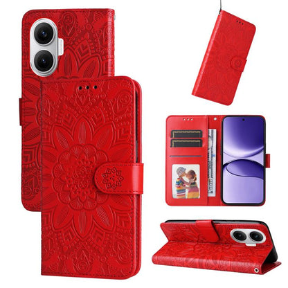 Embossed Sunflower Leather Phone Case, For Redmi 15a 5G, For Redmi Turbo 5 Max 5G / Poco X8 Pro Max 5G, For Redmi Turbo 5 5G / Poco X8 Pro 5G, For Redmi Note 15 Pro+ 5G 163.3mm / Poco M8 Pro 5G, For Redmi Note 15 4G / 5G Global 164mm / Poco M8 5G      ...