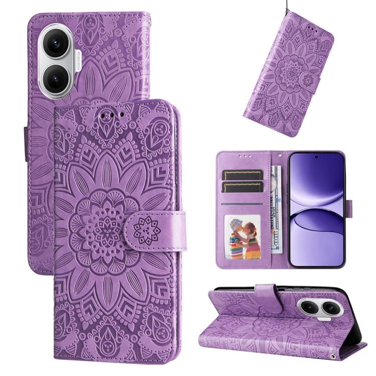 Embossed Sunflower Leather Phone Case, For Redmi 15a 5G, For Redmi Turbo 5 Max 5G / Poco X8 Pro Max 5G, For Redmi Turbo 5 5G / Poco X8 Pro 5G, For Redmi Note 15 Pro+ 5G 163.3mm / Poco M8 Pro 5G, For Redmi Note 15 4G / 5G Global 164mm / Poco M8 5G      ...