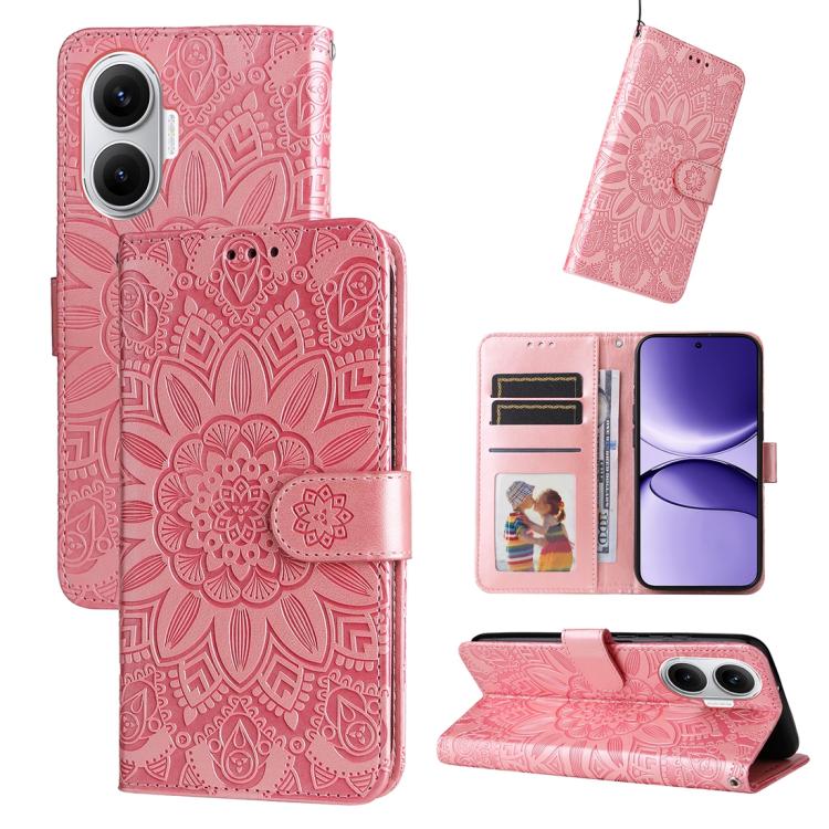 Embossed Sunflower Leather Phone Case, For Redmi 15a 5G, For Redmi Turbo 5 Max 5G / Poco X8 Pro Max 5G, For Redmi Turbo 5 5G / Poco X8 Pro 5G, For Redmi Note 15 Pro+ 5G 163.3mm / Poco M8 Pro 5G, For Redmi Note 15 4G / 5G Global 164mm / Poco M8 5G      ...