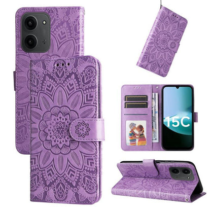 Embossed Sunflower Leather Phone Case, For Redmi 15a 5G, For Redmi Turbo 5 Max 5G / Poco X8 Pro Max 5G, For Redmi Turbo 5 5G / Poco X8 Pro 5G, For Redmi Note 15 Pro+ 5G 163.3mm / Poco M8 Pro 5G, For Redmi Note 15 4G / 5G Global 164mm / Poco M8 5G      ...