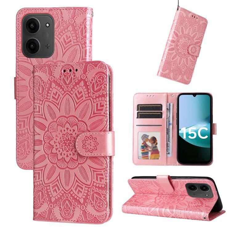 Embossed Sunflower Leather Phone Case, For Redmi 15a 5G, For Redmi Turbo 5 Max 5G / Poco X8 Pro Max 5G, For Redmi Turbo 5 5G / Poco X8 Pro 5G, For Redmi Note 15 Pro+ 5G 163.3mm / Poco M8 Pro 5G, For Redmi Note 15 4G / 5G Global 164mm / Poco M8 5G      ...