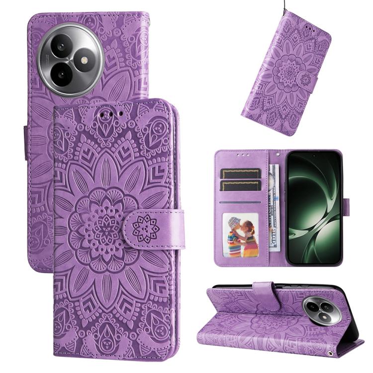 Embossed Sunflower Leather Phone Case, For Redmi 15a 5G, For Redmi Turbo 5 Max 5G / Poco X8 Pro Max 5G, For Redmi Turbo 5 5G / Poco X8 Pro 5G, For Redmi Note 15 Pro+ 5G 163.3mm / Poco M8 Pro 5G, For Redmi Note 15 4G / 5G Global 164mm / Poco M8 5G      ...