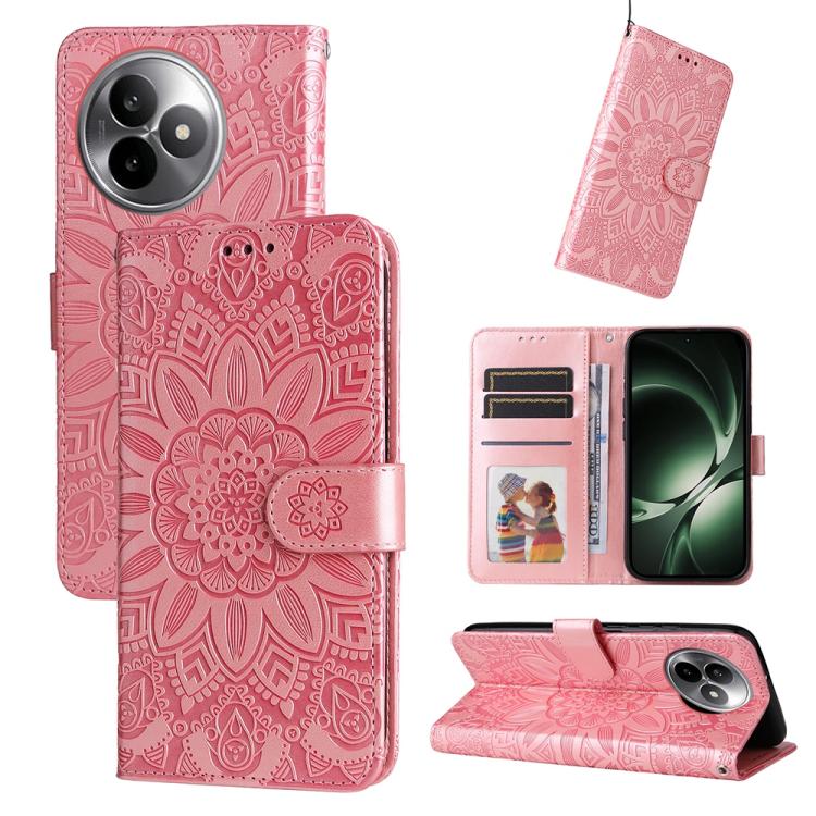 Embossed Sunflower Leather Phone Case, For Redmi 15a 5G, For Redmi Turbo 5 Max 5G / Poco X8 Pro Max 5G, For Redmi Turbo 5 5G / Poco X8 Pro 5G, For Redmi Note 15 Pro+ 5G 163.3mm / Poco M8 Pro 5G, For Redmi Note 15 4G / 5G Global 164mm / Poco M8 5G      ...