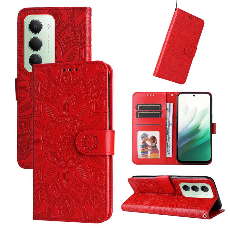 Embossed Sunflower Leather Phone Case, For Redmi 15a 5G, For Redmi Turbo 5 Max 5G / Poco X8 Pro Max 5G, For Redmi Turbo 5 5G / Poco X8 Pro 5G, For Redmi Note 15 Pro+ 5G 163.3mm / Poco M8 Pro 5G, For Redmi Note 15 4G / 5G Global 164mm / Poco M8 5G      ...