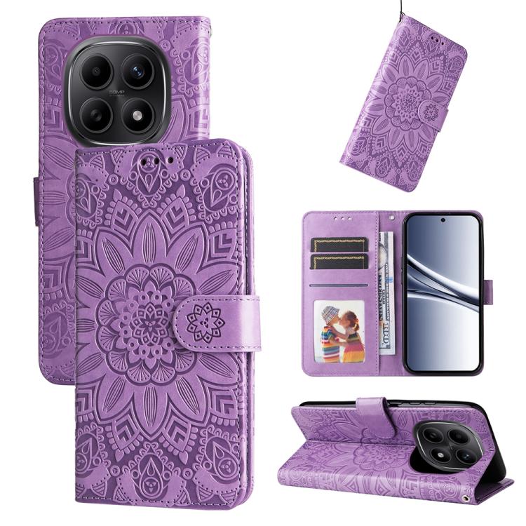 Embossed Sunflower Leather Phone Case, For Redmi 15a 5G, For Redmi Turbo 5 Max 5G / Poco X8 Pro Max 5G, For Redmi Turbo 5 5G / Poco X8 Pro 5G, For Redmi Note 15 Pro+ 5G 163.3mm / Poco M8 Pro 5G, For Redmi Note 15 4G / 5G Global 164mm / Poco M8 5G      ...