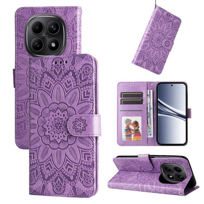 Embossed Sunflower Leather Phone Case, For Redmi 15a 5G, For Redmi Turbo 5 Max 5G / Poco X8 Pro Max 5G, For Redmi Turbo 5 5G / Poco X8 Pro 5G, For Redmi Note 15 Pro+ 5G 163.3mm / Poco M8 Pro 5G, For Redmi Note 15 4G / 5G Global 164mm / Poco M8 5G      ...