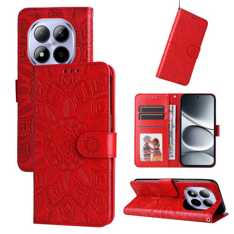 Embossed Sunflower Leather Phone Case, For Redmi 15a 5G, For Redmi Turbo 5 Max 5G / Poco X8 Pro Max 5G, For Redmi Turbo 5 5G / Poco X8 Pro 5G, For Redmi Note 15 Pro+ 5G 163.3mm / Poco M8 Pro 5G, For Redmi Note 15 4G / 5G Global 164mm / Poco M8 5G      ...