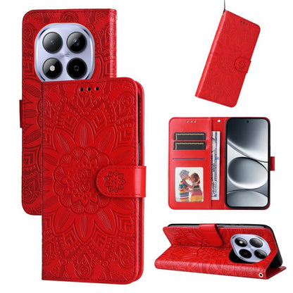 Embossed Sunflower Leather Phone Case, For Redmi 15a 5G, For Redmi Turbo 5 Max 5G / Poco X8 Pro Max 5G, For Redmi Turbo 5 5G / Poco X8 Pro 5G, For Redmi Note 15 Pro+ 5G 163.3mm / Poco M8 Pro 5G, For Redmi Note 15 4G / 5G Global 164mm / Poco M8 5G      ...