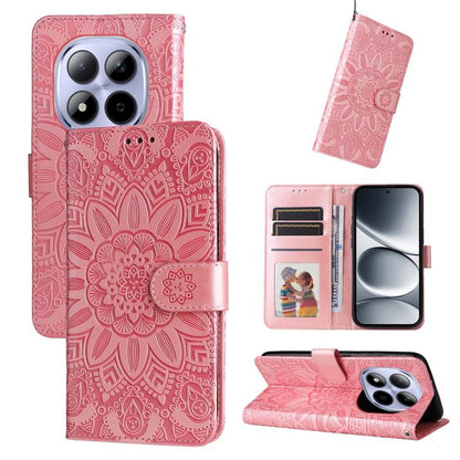 Embossed Sunflower Leather Phone Case, For Redmi 15a 5G, For Redmi Turbo 5 Max 5G / Poco X8 Pro Max 5G, For Redmi Turbo 5 5G / Poco X8 Pro 5G, For Redmi Note 15 Pro+ 5G 163.3mm / Poco M8 Pro 5G, For Redmi Note 15 4G / 5G Global 164mm / Poco M8 5G      ...
