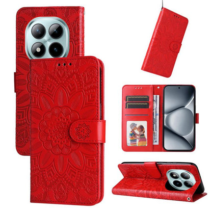 Embossed Sunflower Leather Phone Case, For Redmi 15a 5G, For Redmi Turbo 5 Max 5G / Poco X8 Pro Max 5G, For Redmi Turbo 5 5G / Poco X8 Pro 5G, For Redmi Note 15 Pro+ 5G 163.3mm / Poco M8 Pro 5G, For Redmi Note 15 4G / 5G Global 164mm / Poco M8 5G      ...