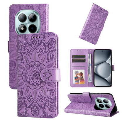Embossed Sunflower Leather Phone Case, For Redmi 15a 5G, For Redmi Turbo 5 Max 5G / Poco X8 Pro Max 5G, For Redmi Turbo 5 5G / Poco X8 Pro 5G, For Redmi Note 15 Pro+ 5G 163.3mm / Poco M8 Pro 5G, For Redmi Note 15 4G / 5G Global 164mm / Poco M8 5G      ...