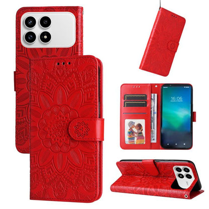 Embossed Sunflower Leather Phone Case, For Redmi 15a 5G, For Redmi Turbo 5 Max 5G / Poco X8 Pro Max 5G, For Redmi Turbo 5 5G / Poco X8 Pro 5G, For Redmi Note 15 Pro+ 5G 163.3mm / Poco M8 Pro 5G, For Redmi Note 15 4G / 5G Global 164mm / Poco M8 5G      ...