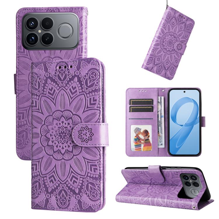Embossed Sunflower Leather Phone Case, For Redmi 15a 5G, For Redmi Turbo 5 Max 5G / Poco X8 Pro Max 5G, For Redmi Turbo 5 5G / Poco X8 Pro 5G, For Redmi Note 15 Pro+ 5G 163.3mm / Poco M8 Pro 5G, For Redmi Note 15 4G / 5G Global 164mm / Poco M8 5G      ...