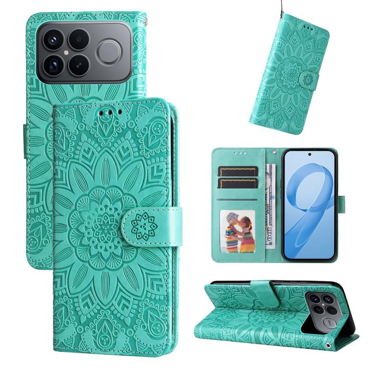 Embossed Sunflower Leather Phone Case, For Redmi 15a 5G, For Redmi Turbo 5 Max 5G / Poco X8 Pro Max 5G, For Redmi Turbo 5 5G / Poco X8 Pro 5G, For Redmi Note 15 Pro+ 5G 163.3mm / Poco M8 Pro 5G, For Redmi Note 15 4G / 5G Global 164mm / Poco M8 5G      ...