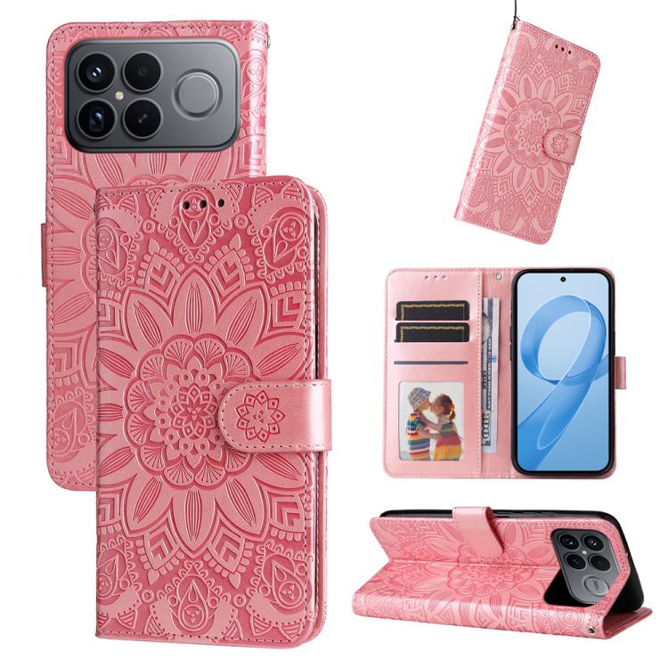 Embossed Sunflower Leather Phone Case, For Redmi 15a 5G, For Redmi Turbo 5 Max 5G / Poco X8 Pro Max 5G, For Redmi Turbo 5 5G / Poco X8 Pro 5G, For Redmi Note 15 Pro+ 5G 163.3mm / Poco M8 Pro 5G, For Redmi Note 15 4G / 5G Global 164mm / Poco M8 5G      ...