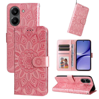 Embossed Sunflower Leather Phone Case, For Redmi 15a 5G, For Redmi Turbo 5 Max 5G / Poco X8 Pro Max 5G, For Redmi Turbo 5 5G / Poco X8 Pro 5G, For Redmi Note 15 Pro+ 5G 163.3mm / Poco M8 Pro 5G, For Redmi Note 15 4G / 5G Global 164mm / Poco M8 5G      ...