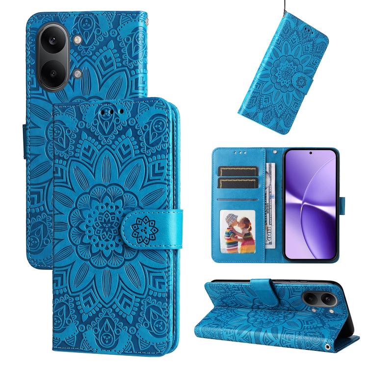 Embossed Sunflower Leather Phone Case, For Redmi 15a 5G, For Redmi Turbo 5 Max 5G / Poco X8 Pro Max 5G, For Redmi Turbo 5 5G / Poco X8 Pro 5G, For Redmi Note 15 Pro+ 5G 163.3mm / Poco M8 Pro 5G, For Redmi Note 15 4G / 5G Global 164mm / Poco M8 5G      ...