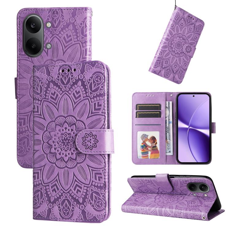 Embossed Sunflower Leather Phone Case, For Redmi 15a 5G, For Redmi Turbo 5 Max 5G / Poco X8 Pro Max 5G, For Redmi Turbo 5 5G / Poco X8 Pro 5G, For Redmi Note 15 Pro+ 5G 163.3mm / Poco M8 Pro 5G, For Redmi Note 15 4G / 5G Global 164mm / Poco M8 5G      ...