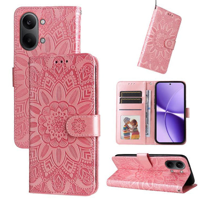 Embossed Sunflower Leather Phone Case, For Redmi 15a 5G, For Redmi Turbo 5 Max 5G / Poco X8 Pro Max 5G, For Redmi Turbo 5 5G / Poco X8 Pro 5G, For Redmi Note 15 Pro+ 5G 163.3mm / Poco M8 Pro 5G, For Redmi Note 15 4G / 5G Global 164mm / Poco M8 5G      ...