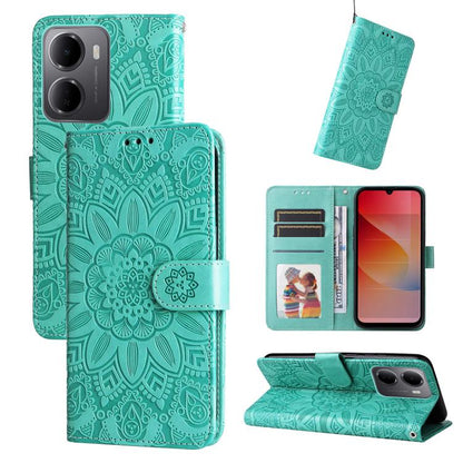 Embossed Sunflower Leather Phone Case, For Redmi 15a 5G, For Redmi Turbo 5 Max 5G / Poco X8 Pro Max 5G, For Redmi Turbo 5 5G / Poco X8 Pro 5G, For Redmi Note 15 Pro+ 5G 163.3mm / Poco M8 Pro 5G, For Redmi Note 15 4G / 5G Global 164mm / Poco M8 5G      ...