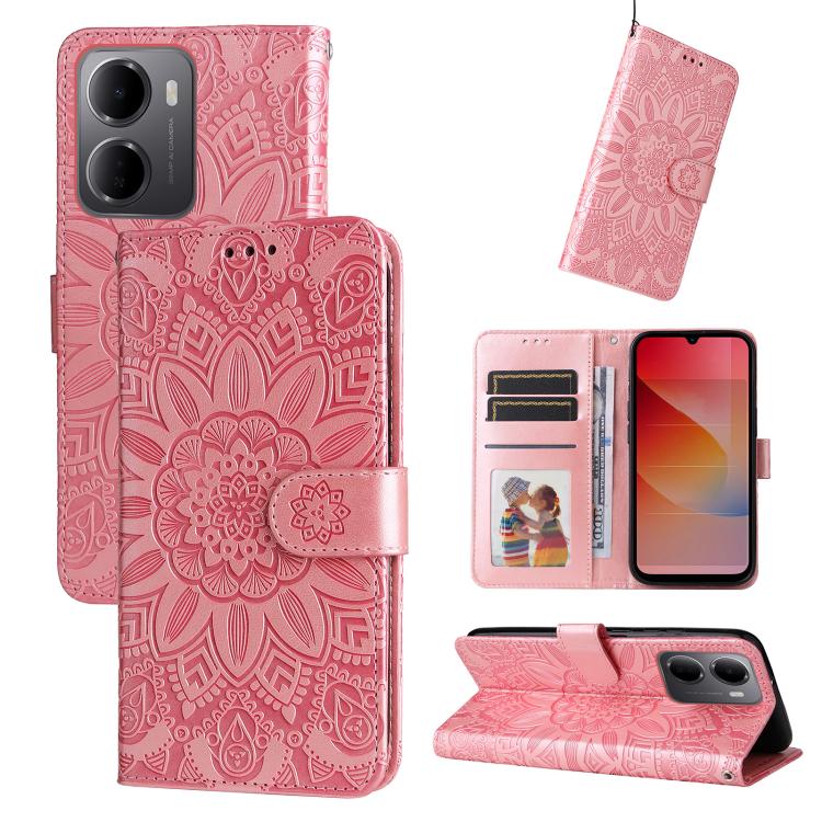 Embossed Sunflower Leather Phone Case, For Redmi 15a 5G, For Redmi Turbo 5 Max 5G / Poco X8 Pro Max 5G, For Redmi Turbo 5 5G / Poco X8 Pro 5G, For Redmi Note 15 Pro+ 5G 163.3mm / Poco M8 Pro 5G, For Redmi Note 15 4G / 5G Global 164mm / Poco M8 5G      ...