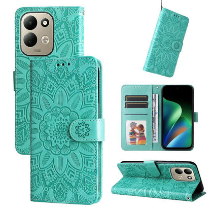 Embossed Sunflower Leather Phone Case, For Redmi Note 17 5G / 4G Global 171mm, For Redmi Note 17 Pro+ 5G Global 163mm, For Redmi 17 5G / 4G Global 170mm, For Redmi 15a 5G, For Redmi Turbo 5 Max 5G / Poco X8 Pro Max 5G                                   ...