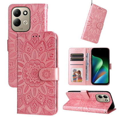 Embossed Sunflower Leather Phone Case, For Redmi Note 17 5G / 4G Global 171mm, For Redmi Note 17 Pro+ 5G Global 163mm, For Redmi 17 5G / 4G Global 170mm, For Redmi 15a 5G, For Redmi Turbo 5 Max 5G / Poco X8 Pro Max 5G                                   ...