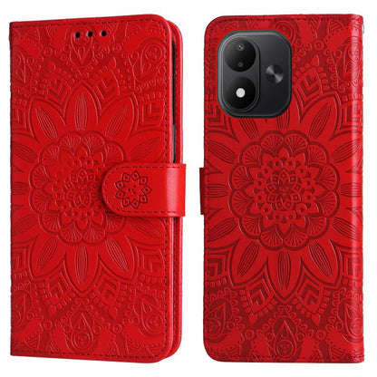Embossed Sunflower Leather Phone Case, For Redmi Note 17 5G / 4G Global 171mm, For Redmi Note 17 Pro+ 5G Global 163mm, For Redmi 17 5G / 4G Global 170mm, For Redmi 15a 5G, For Redmi Turbo 5 Max 5G / Poco X8 Pro Max 5G                                   ...