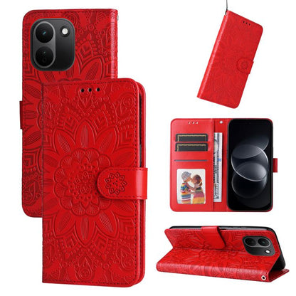 Embossed Sunflower Leather Phone Case, For Redmi Note 17 5G / 4G Global 171mm, For Redmi Note 17 Pro+ 5G Global 163mm, For Redmi 17 5G / 4G Global 170mm, For Redmi 15a 5G, For Redmi Turbo 5 Max 5G / Poco X8 Pro Max 5G                                   ...