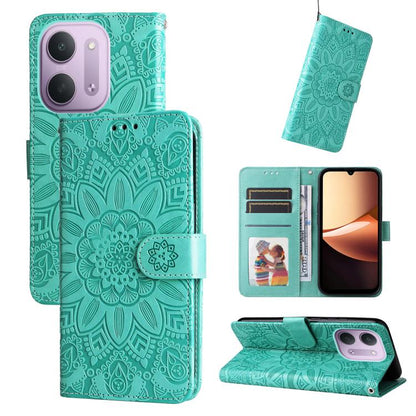 Embossed Sunflower Leather Phone Case, For Redmi Note 17 5G / 4G Global 169.7mm, For Redmi 17C 5G, For Redmi Note 17 Pro+ 5G Global 163.4mm, For Redmi 17 5G / 4G Global 170mm, For Redmi K90 Max 5G / K90 Ultra 5G, For Redmi 15a 5G                       ...