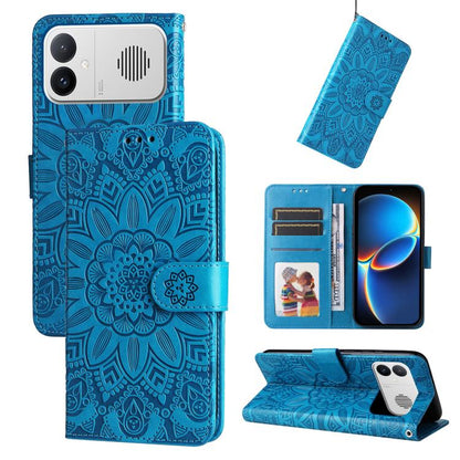 Embossed Sunflower Leather Phone Case, For Redmi Note 17 5G / 4G Global 169.7mm, For Redmi 17C 5G, For Redmi Note 17 Pro+ 5G Global 163.4mm, For Redmi 17 5G / 4G Global 170mm, For Redmi K90 Max 5G / K90 Ultra 5G, For Redmi 15a 5G                       ...