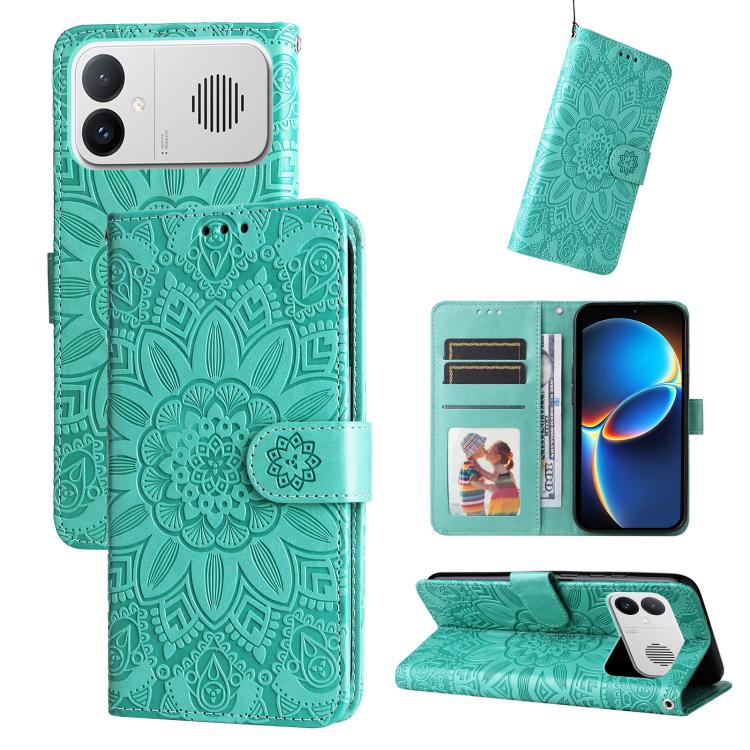 Embossed Sunflower Leather Phone Case, For Redmi Note 17 5G / 4G Global 169.7mm, For Redmi 17C 5G, For Redmi Note 17 Pro+ 5G Global 163.4mm, For Redmi 17 5G / 4G Global 170mm, For Redmi K90 Max 5G / K90 Ultra 5G, For Redmi 15a 5G                       ...