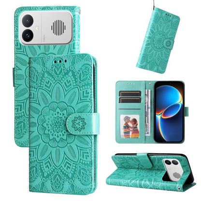 Embossed Sunflower Leather Phone Case, For Redmi Note 17 5G / 4G Global 169.7mm, For Redmi 17C 5G, For Redmi Note 17 Pro+ 5G Global 163.4mm, For Redmi 17 5G / 4G Global 170mm, For Redmi K90 Max 5G / K90 Ultra 5G, For Redmi 15a 5G                       ...