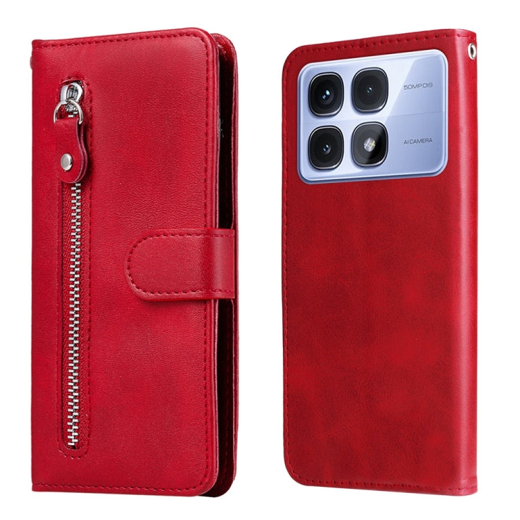 Fashion Calf Texture Zipper Leather Phone Case, For Redmi Note 14 4G 163.25mm Global, For Redmi Note 14 5G, For Redmi Note 14 Pro 5G / Note 14 Pro+ 5G, For Redmi 14C 4G, For Redmi K70 Ultra, For Redmi 13 4G / Redmi Note 13R