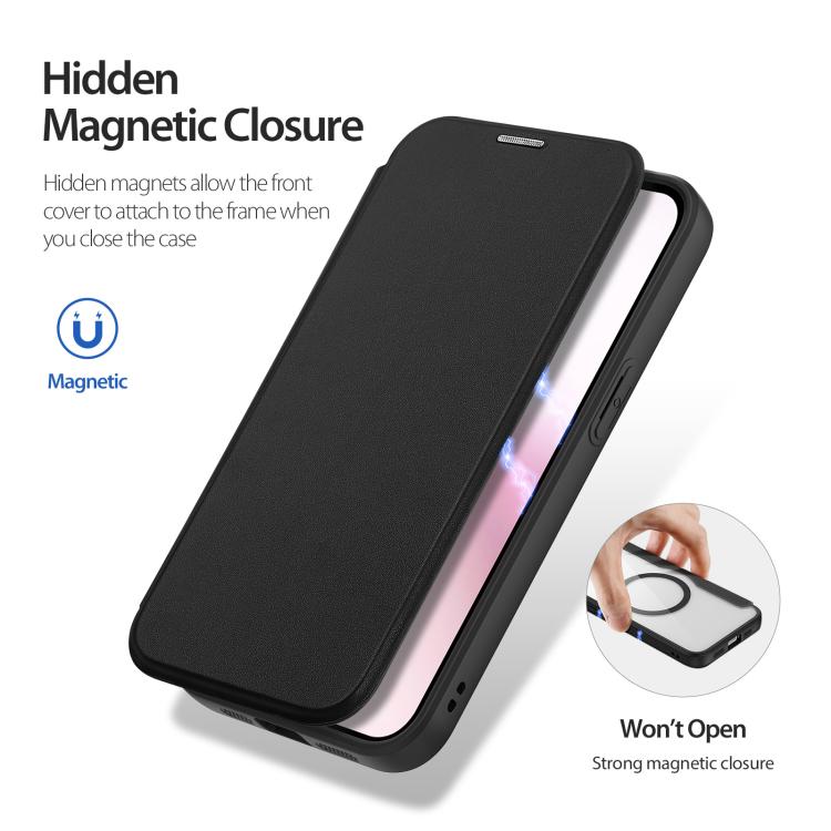 DUX DUCIS Skin X Pro Series MagSafe Ring Holder Leather Phone Case, For iPhone 17e / 16e, For iPhone 17, For iPhone Air