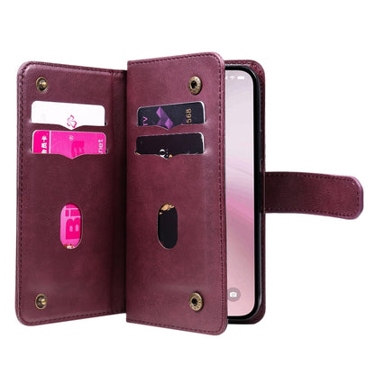 Multi-Function Wallet 10 Card Slots Leather Phone Case, For iPhone 17e / 16e, For iPhone 17 Pro Max, For iPhone 17 Pro, For iPhone 17, For iPhone Air, For iPhone 16 Pro Max, For iPhone 16 Pro, For iPhone 16 Plus, For iPhone 16