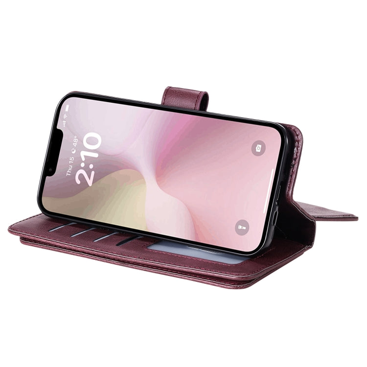Multi-Function Wallet 10 Card Slots Leather Phone Case, For iPhone 17e / 16e, For iPhone 17 Pro Max, For iPhone 17 Pro, For iPhone 17, For iPhone Air, For iPhone 16 Pro Max, For iPhone 16 Pro, For iPhone 16 Plus, For iPhone 16