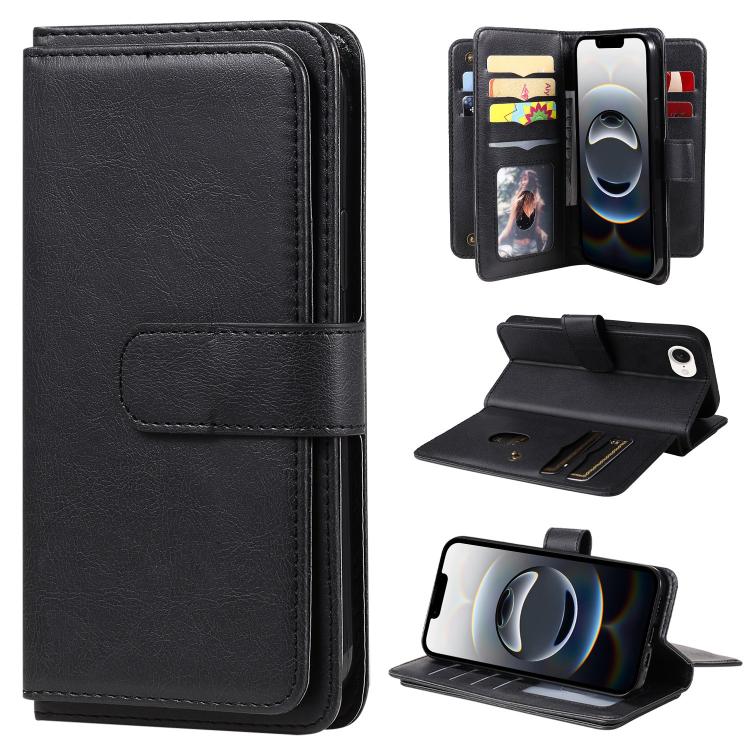 Multi-Function Wallet 10 Card Slots Leather Phone Case, For iPhone 17e / 16e, For iPhone 17 Pro Max, For iPhone 17 Pro, For iPhone 17, For iPhone Air, For iPhone 16 Pro Max, For iPhone 16 Pro, For iPhone 16 Plus, For iPhone 16