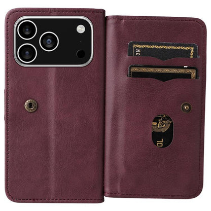 Multi-Function Wallet 10 Card Slots Leather Phone Case, For iPhone 18 Pro / 17 Pro, For iPhone 18 Pro Max / 17 Pro Max, For iPhone 17e / 16e, For iPhone 17, For iPhone Air, For iPhone 16 Pro Max, For iPhone 16 Pro, For iPhone 16 Plus, For iPhone 16