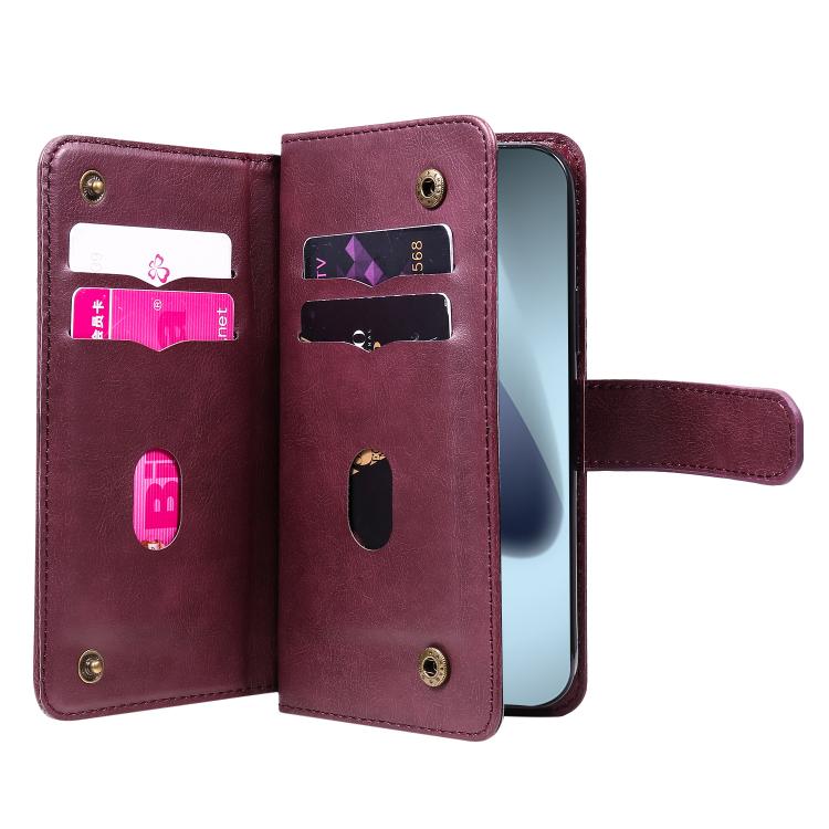 Multi-Function Wallet 10 Card Slots Leather Phone Case, For iPhone 18 Pro / 17 Pro, For iPhone 18 Pro Max / 17 Pro Max, For iPhone 17e / 16e, For iPhone 17, For iPhone Air, For iPhone 16 Pro Max, For iPhone 16 Pro, For iPhone 16 Plus, For iPhone 16