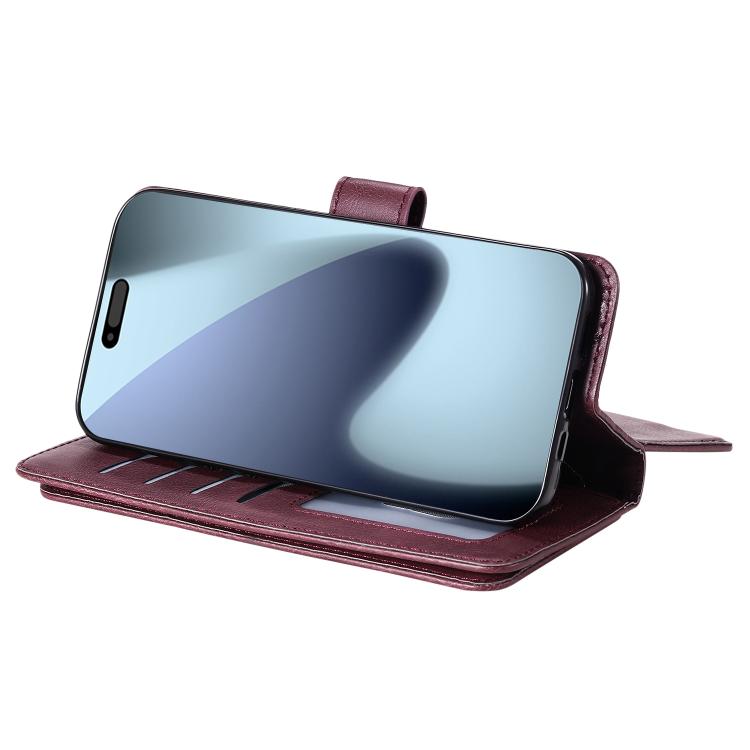Multi-Function Wallet 10 Card Slots Leather Phone Case, For iPhone 18 Pro / 17 Pro, For iPhone 18 Pro Max / 17 Pro Max, For iPhone 17e / 16e, For iPhone 17, For iPhone Air, For iPhone 16 Pro Max, For iPhone 16 Pro, For iPhone 16 Plus, For iPhone 16