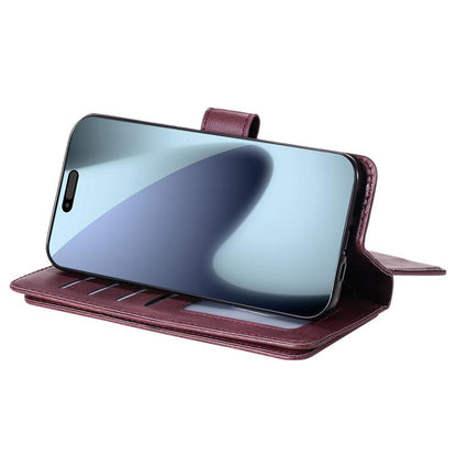 Multi-Function Wallet 10 Card Slots Leather Phone Case, For iPhone 18 Pro / 17 Pro, For iPhone 18 Pro Max / 17 Pro Max, For iPhone 17e / 16e, For iPhone 17, For iPhone Air, For iPhone 16 Pro Max, For iPhone 16 Pro, For iPhone 16 Plus, For iPhone 16