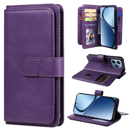 Multi-Function Wallet 10 Card Slots Leather Phone Case, For Realme 16T 5G, For Realme P4x 5G, For Realme C63 / C61 / Note 60