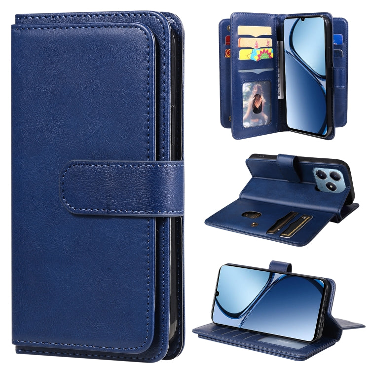 Multi-Function Wallet 10 Card Slots Leather Phone Case, For Realme 16T 5G, For Realme C63 / C61 / Note 60