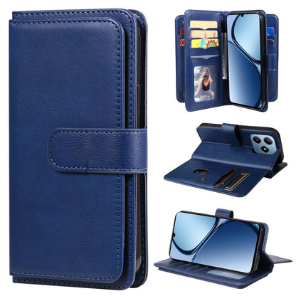 Multi-Function Wallet 10 Card Slots Leather Phone Case, For Realme 16T 5G, For Realme P4x 5G, For Realme C63 / C61 / Note 60