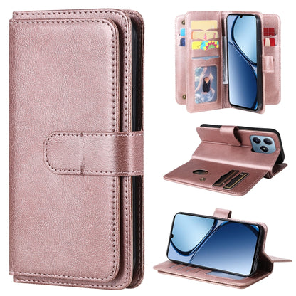Multi-Function Wallet 10 Card Slots Leather Phone Case, For Realme 16T 5G, For Realme C63 / C61 / Note 60