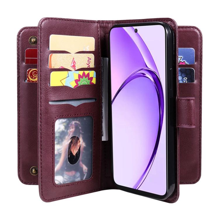 Multi-Function Wallet 10 Card Slots Leather Phone Case, For Realme 16T 5G, For Realme P4x 5G, For Realme C63 / C61 / Note 60