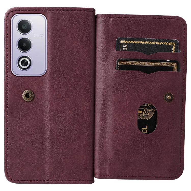 Multi-Function Wallet 10 Card Slots Leather Phone Case, For Realme 16T 5G, For Realme P4x 5G, For Realme C63 / C61 / Note 60