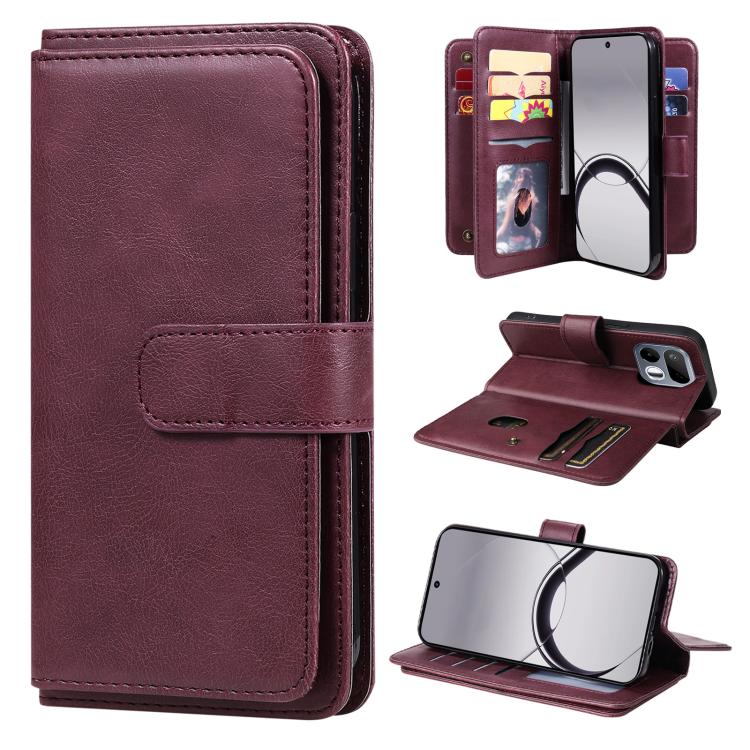Multi-Function Wallet 10 Card Slots Leather Phone Case, For Realme 16T 5G, For Realme P4x 5G, For Realme C63 / C61 / Note 60