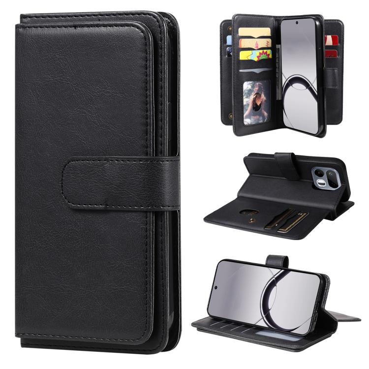 Multi-Function Wallet 10 Card Slots Leather Phone Case, For Realme 16T 5G, For Realme P4x 5G, For Realme C63 / C61 / Note 60